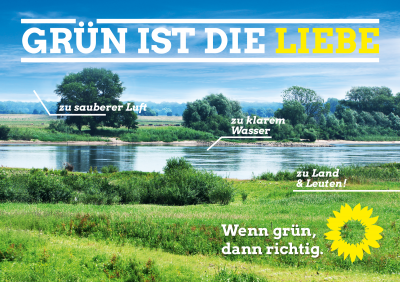Grün ist die Liebe - Großfläche zur Kommunalwahl 2016