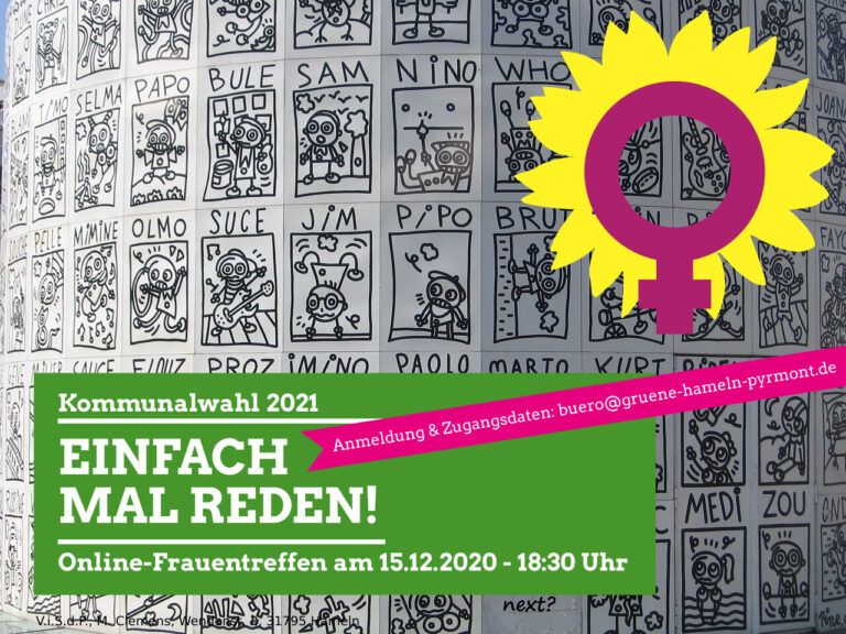 Frauentreffen „Einfach mal reden…! – Kommunalwahl 2021“ am 15.12., 18:30 Uhr