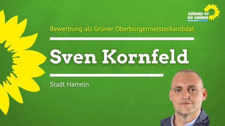Grüne nominieren Sven Kornfeld für die Urnenwahl zum Oberbürgermeister-Kandidaten