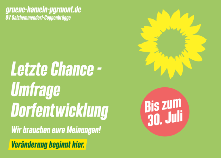 Letzte Chance – Umfrage Dorfentwicklung