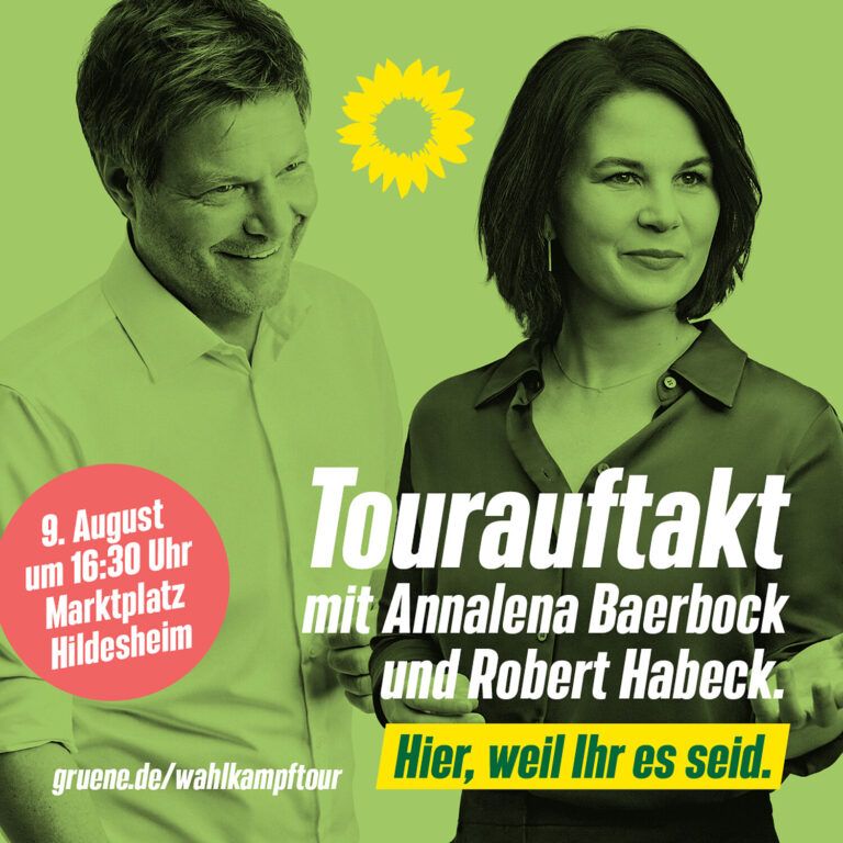 Annalena Baerbock und Robert Habeck auf dem Marktplatz Hildesheim