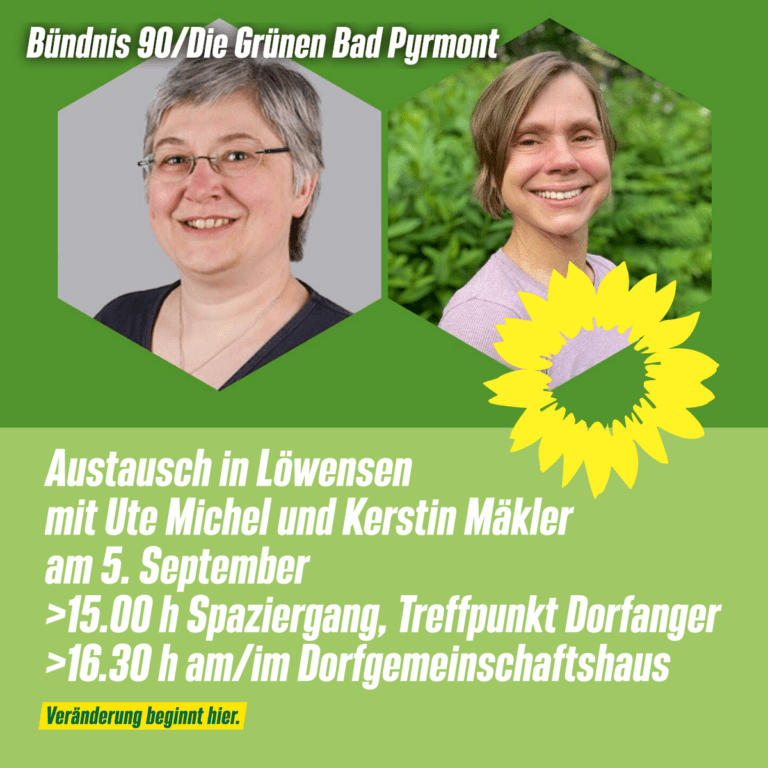 Gedankenaustausch in Löwensen: 5.9., 15.00 h / 16.30 h