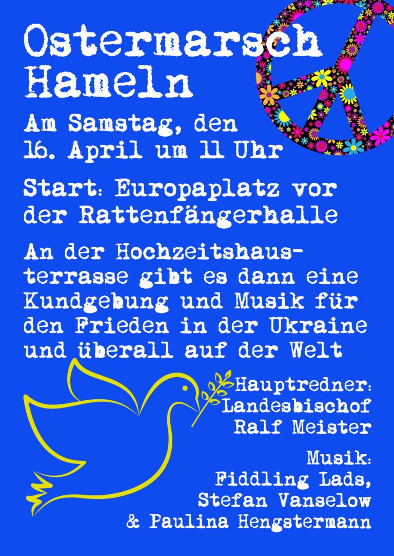 Wir unterstützen den Ostermarsch Hameln!