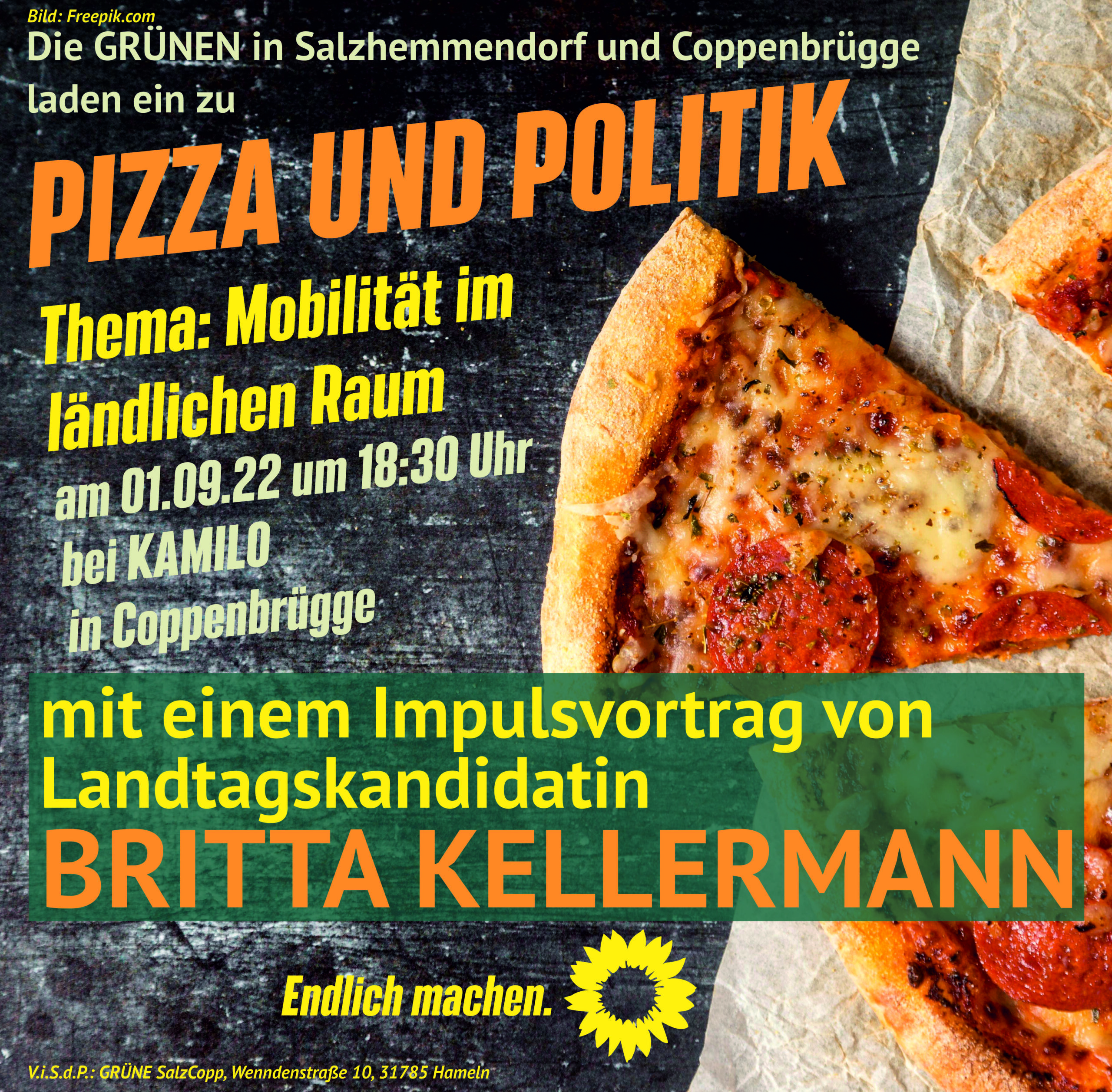 Grüne treffen sich zu Pizza und Politik