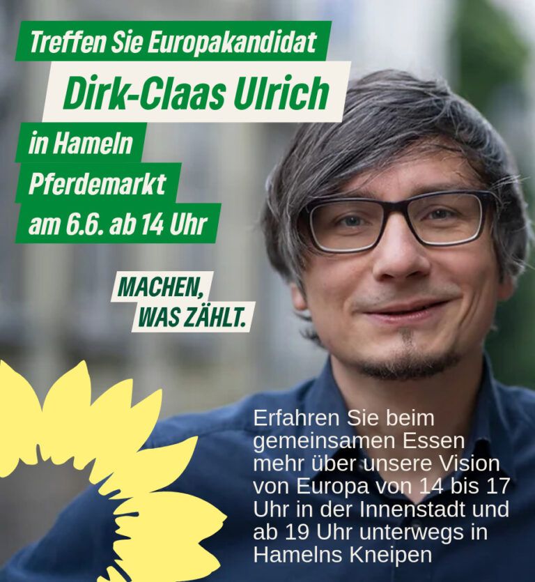 Unser Europakandidat Dirk-Claas Ulrich ist am 6. Juni in Hameln