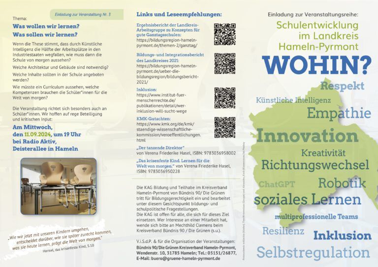 Veranstaltungsreihe zum Thema: Schulentwicklung in Hameln-Pyrmont