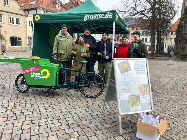 Unsere Grünen Wahlkämpfer*innen in Hameln sind wieder fleißig unterwegs!