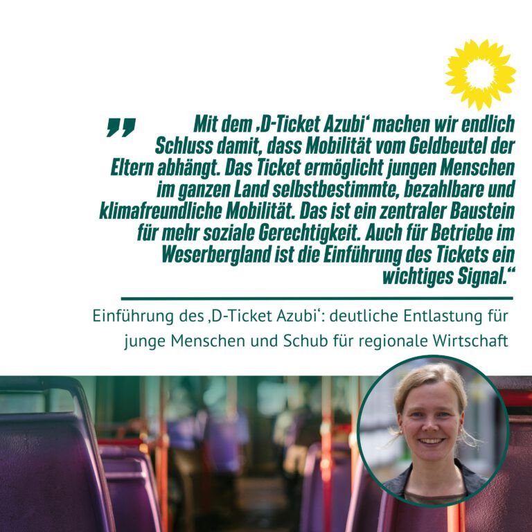 MdL Britta Kellermann: Einführung des ‚D-Ticket Azubi‘ ein – deutliche Entlastung für junge Menschen und Schub für regionale Wirtschaft