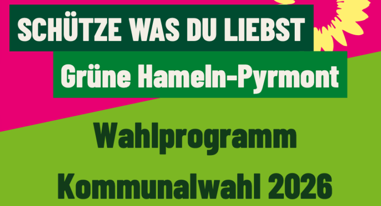 Unser Wahlprogramm, wie wir Hameln-Pyrmont gemeinsam ökologisch, sozial und nachhaltig weiterentwickeln wollen.